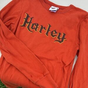 Harley Davidson Orange Long Sleeve Shirt